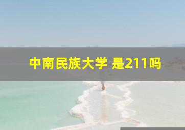 中南民族大学 是211吗